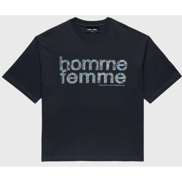 Homme Femme Mardi Gras Cropped Tee “Black”