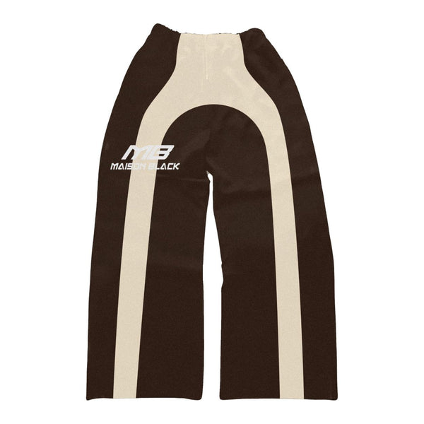 Maison Black Nylon Track Pants “Brown”