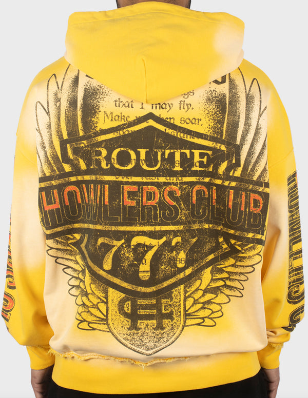 Howlers Club Eagle Flame Hoodie "Yellow"