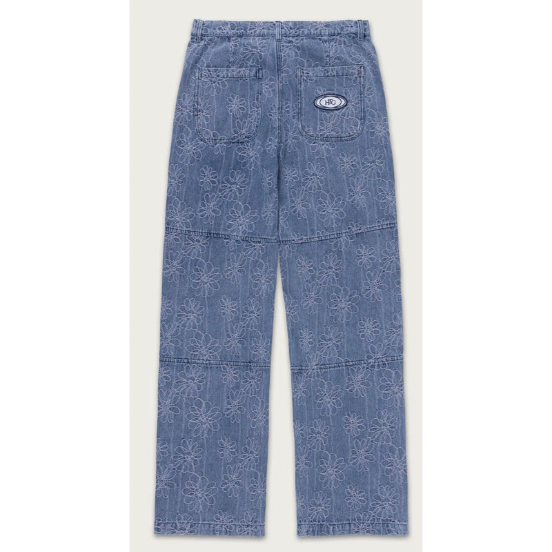 Honor The Gift Jacquard Flower Denim Pants