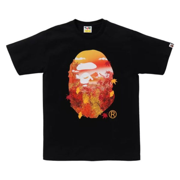 Bape Japan Autumn Photo Ape Head Tee "Black"