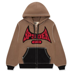 Sp5der T&F Zip Hoodie “Brown”