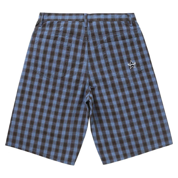 Supreme Plaid Baggy Shorts "Blue"