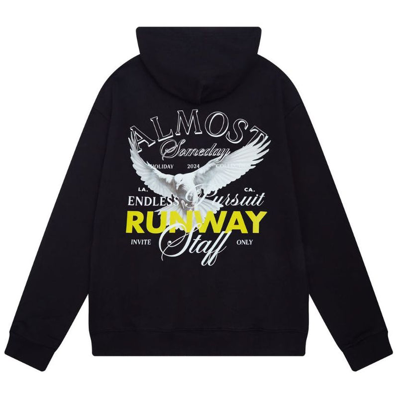 Almost Someday Runway Zip Up Hoodie “Black”