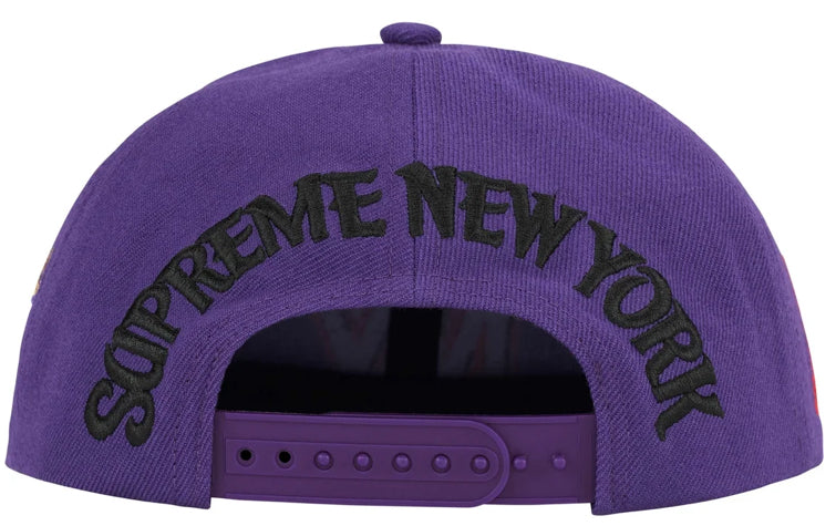 Supreme New York 6-Panel Snapback Hat "Purple"