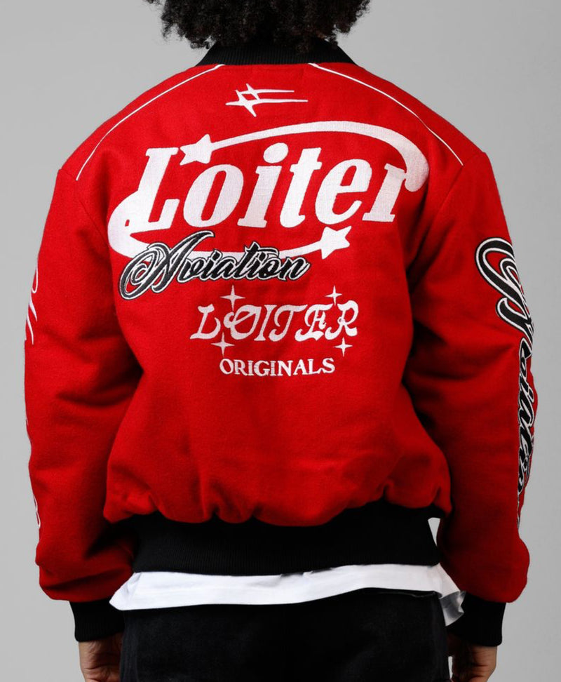 Loiter Aviation Bomber Jacket "Red"