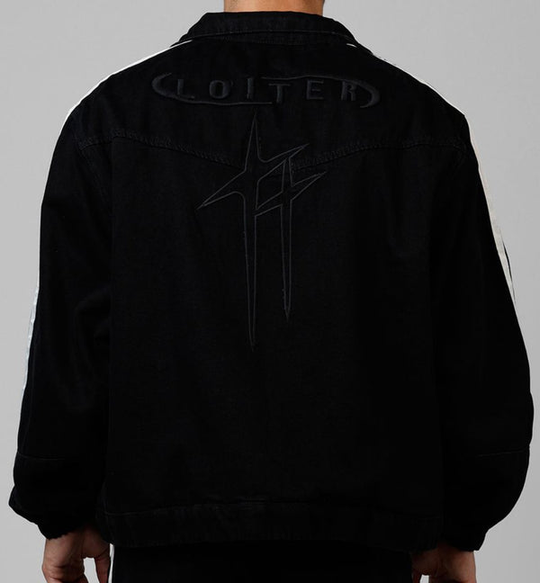 Loiter Track Star Denim Jacket "Black"