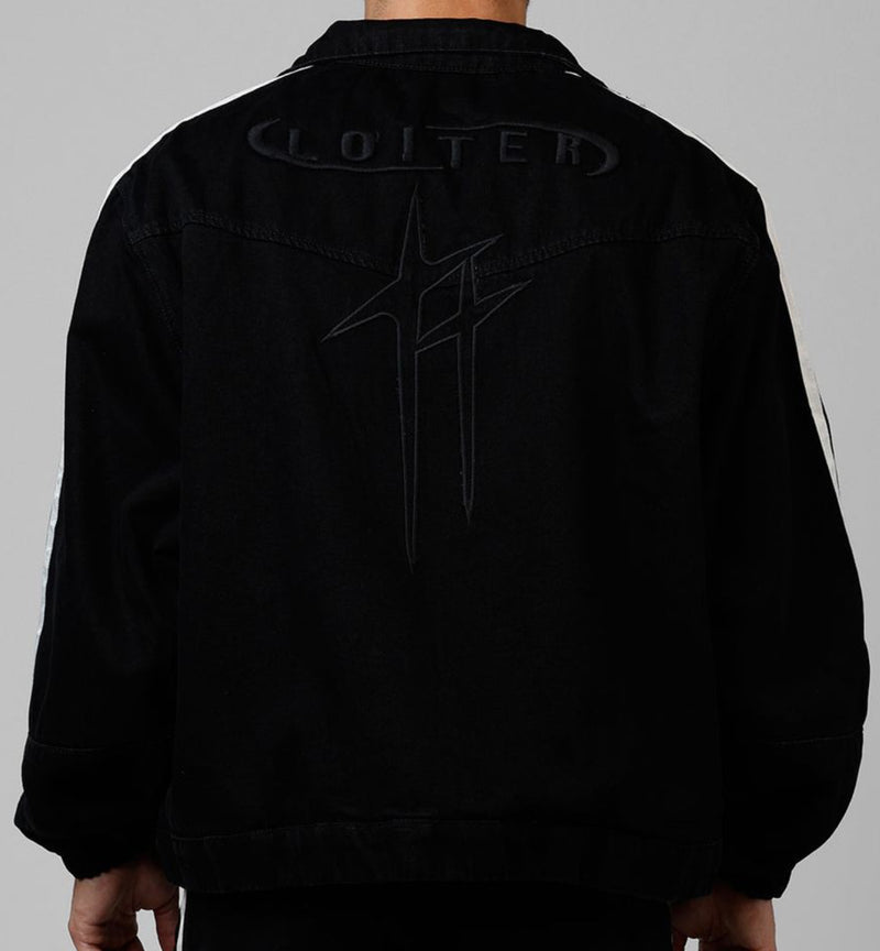 Loiter Track Star Denim Jacket "Black"