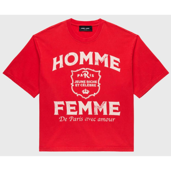 Homme Femme Amour Cropped Tee “Red”