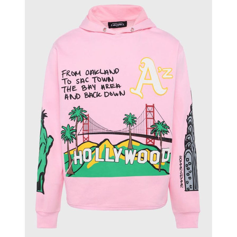 Homme Femme Cali to NYC Hoodie “Pink”