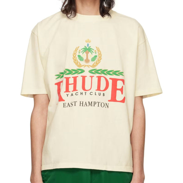 Rhude East Hampton Crest Tee "Cream"