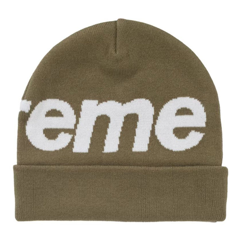 Supreme Big Logo Beanie "Olive"