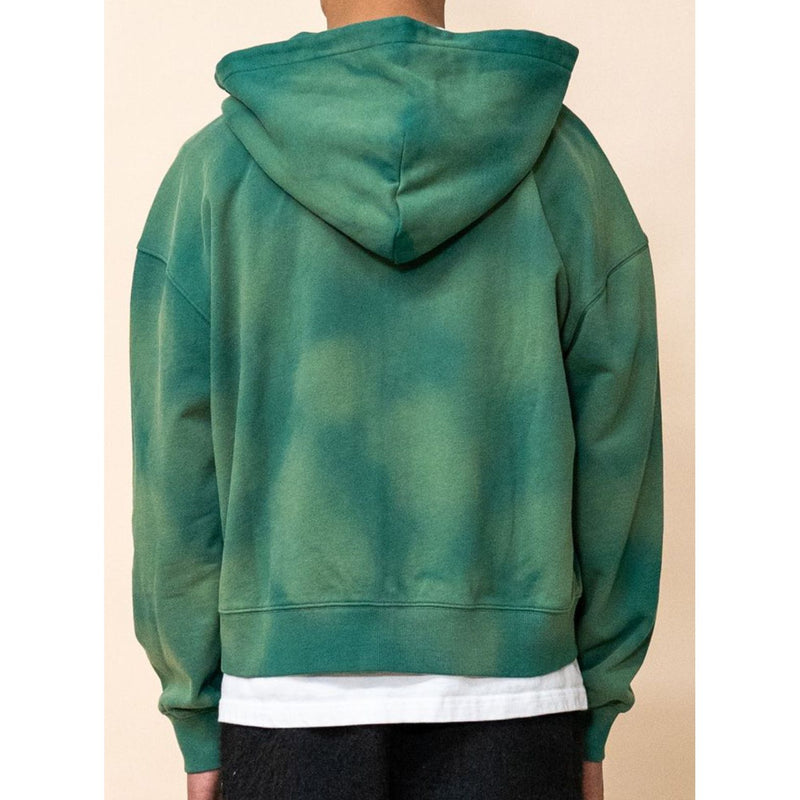 EPTM Sun Faded Cropped Zip Up Hoodie “Hunter Green”