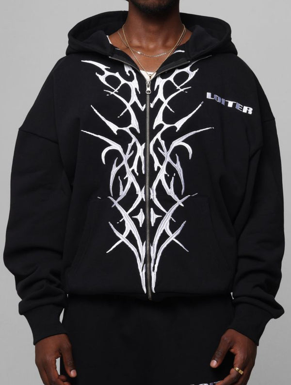 Loiter Blood Born Zip Hoodie "Black"
