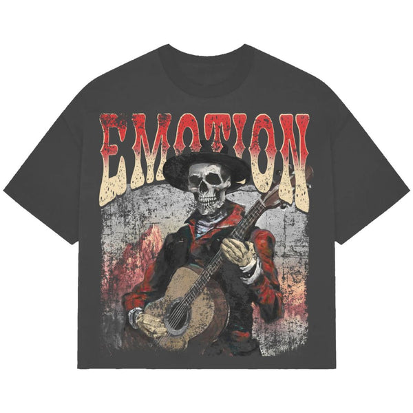 Mixed Emotion Skeleton Guitar Tee “Grey”