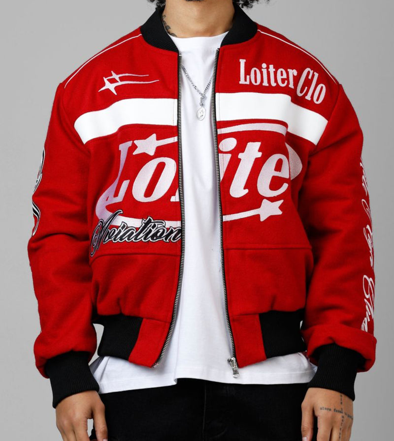 Loiter Aviation Bomber Jacket "Red"