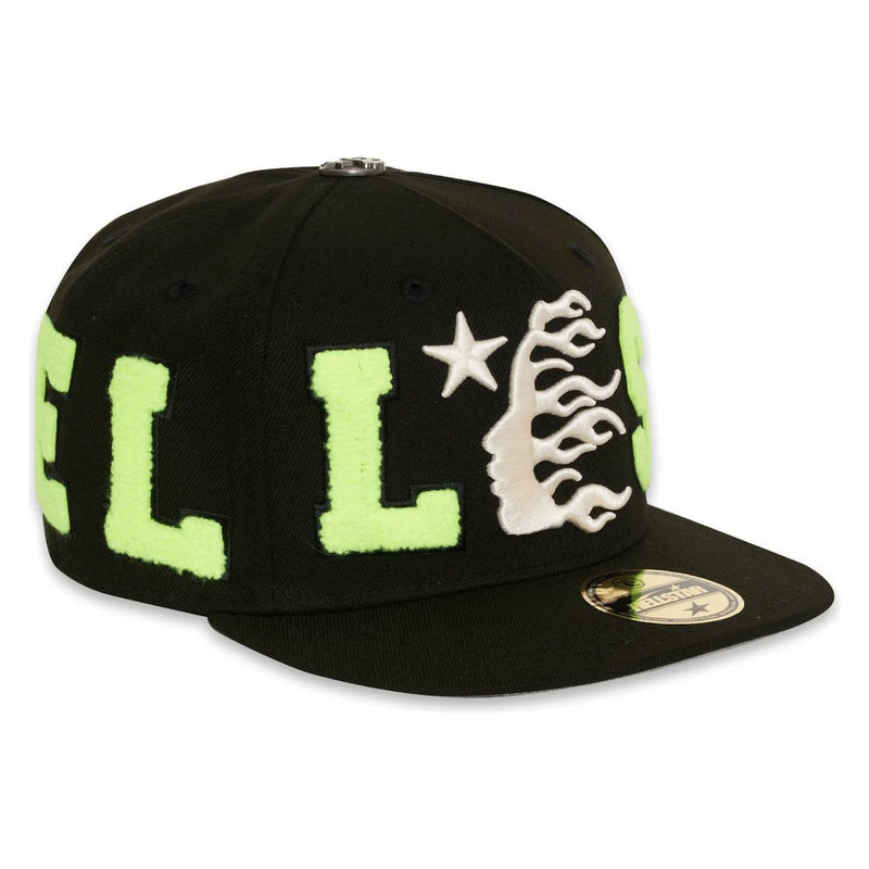 Hellstar OG Patch SnapBack Hat “Black/Lime”