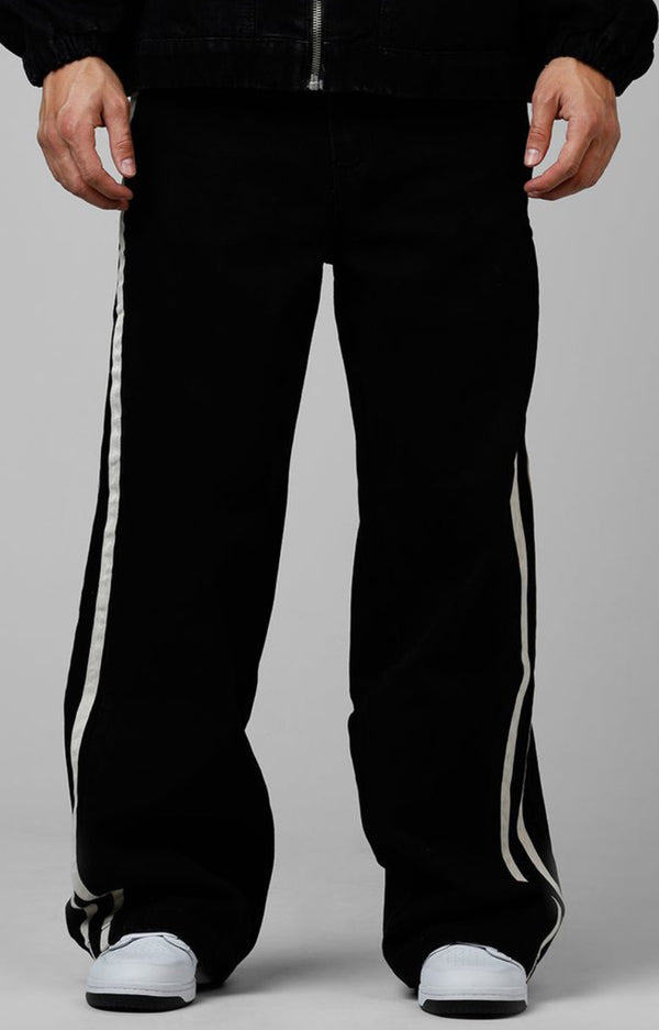 Loiter Track Star Denim Jeans "Black"
