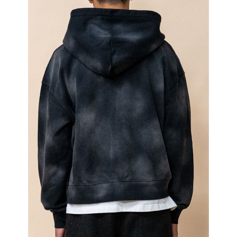 EPTM Sun Faded Cropped Zip Up Hoodie “Black”