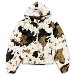 Sp5der Faux Fur Jacket “Cow Print”