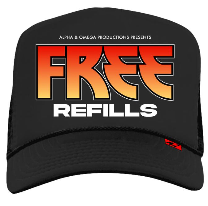 Free Refills Kiss Trucker Hat