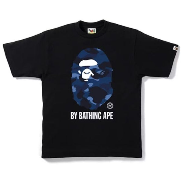 Bape Color Camo Ape Head by Bathing Ape Tee "Blue/Black"