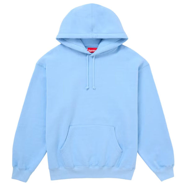 Supreme Satin Applique Hoodie "Light Blue"