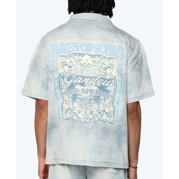 Smoke Rise Button Down Shirt "Denim"