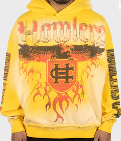 Howlers Club Eagle Flame Hoodie "Yellow"