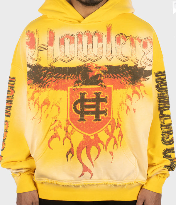 Howlers Club Eagle Flame Hoodie "Yellow"