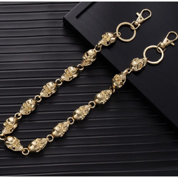 Skull Pocket Chain "Gold"