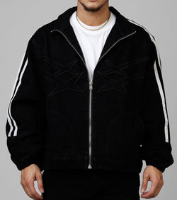 Loiter Track Star Denim Jacket "Black"