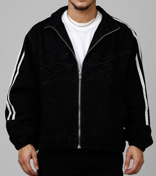 Loiter Track Star Denim Jacket "Black"