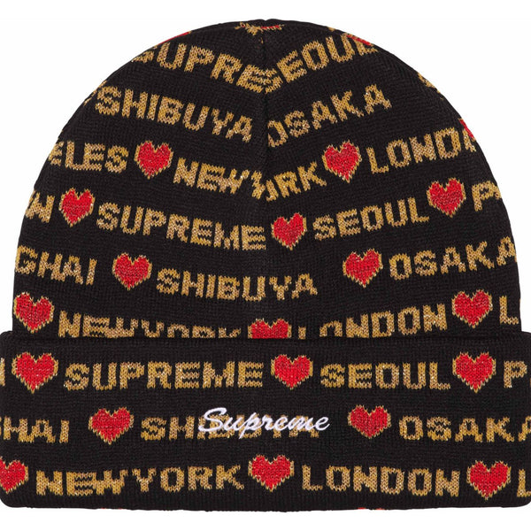 Supreme Hearts Beanie “Black”