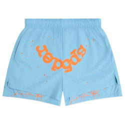 Sp5der OG Web Double Layer Shorts “Light Blue”