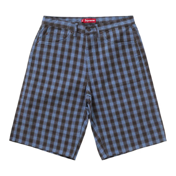 Supreme Plaid Baggy Shorts "Blue"