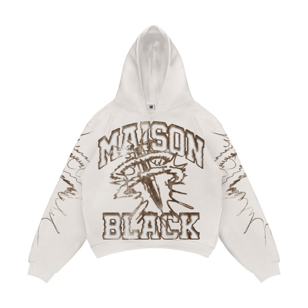 Maison Black Sword Hoodie ”White/Brown”