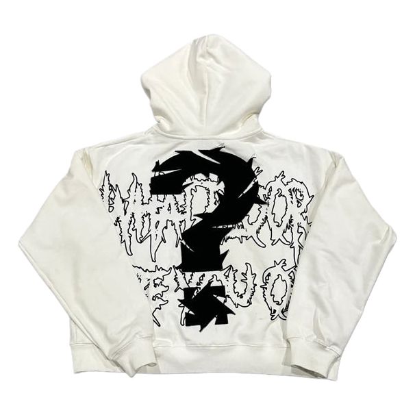 Floor914 Numeral Zip Up Hoodie "White"