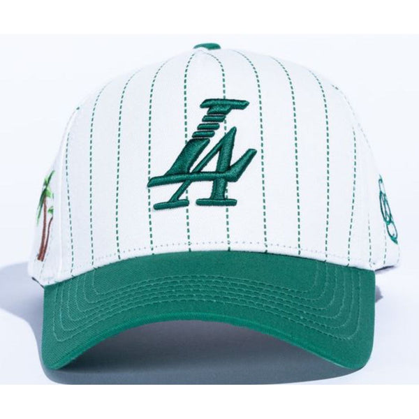 Reference Paradise LA Pinstripe Snapback Hat “Green”