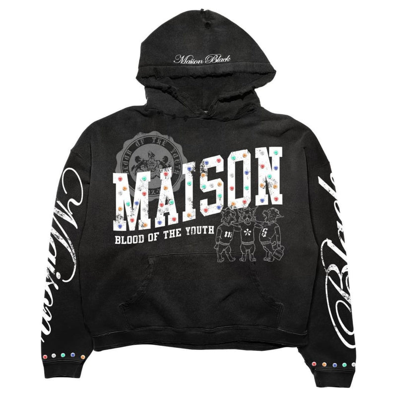 Maison Black Blood Of Youth Hoodie ”Washed Black”