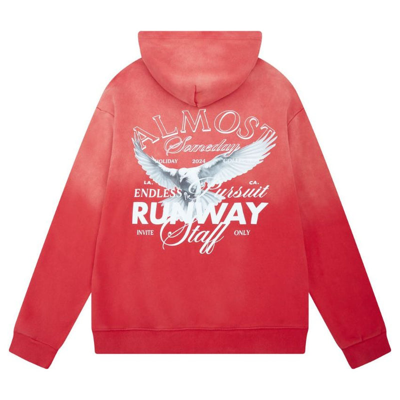 Almost Someday Runway Zip Up Hoodie “Red”