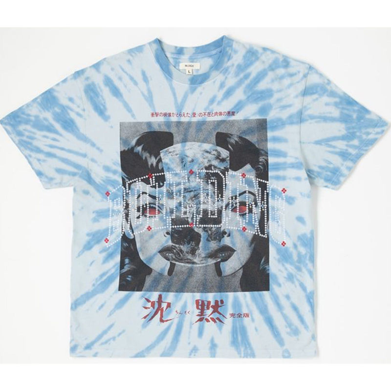 BLDG4 Split Tie Die Tee "Blue"