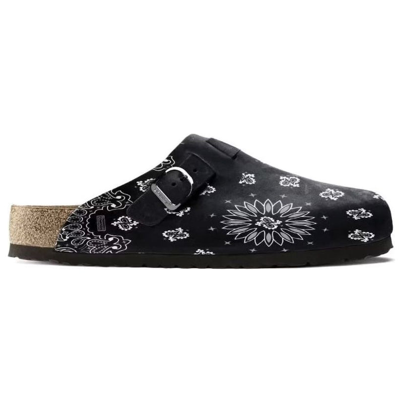 Bravest Studios Paisley Suede Clog "Black"