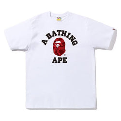 Bape A Bathing Ape ABC Camo College Tee "White/Red"