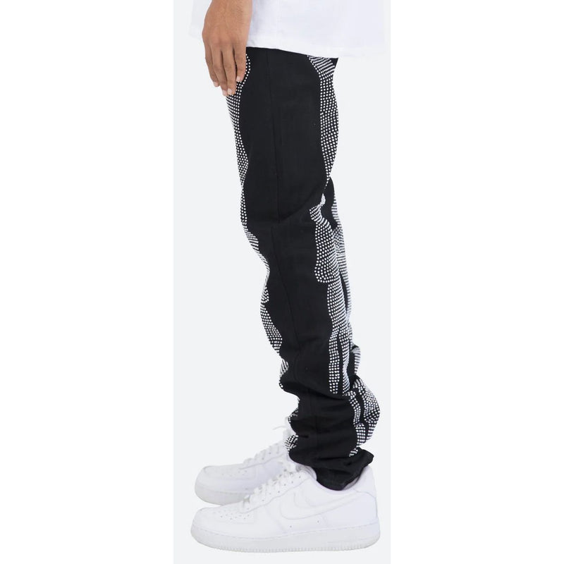 MNML Skeleton Straight Jeans “Rhinestone”