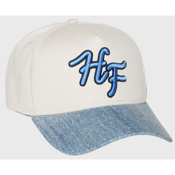 Homme Femme Initial Snapback Hat “Denim/Off White”