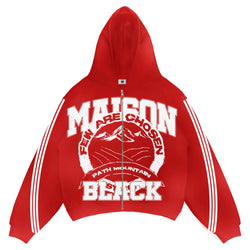 Maison Black Mountain Zip Up Jacket “Red