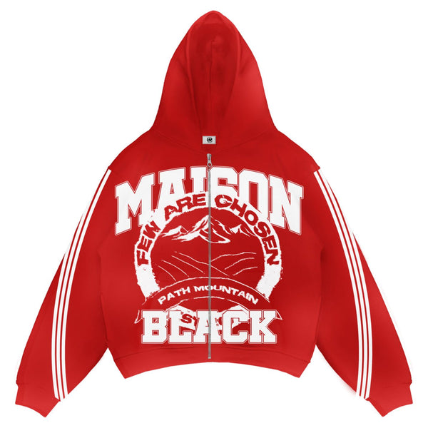 Maison Black Mountain Zip Up Jacket “Red