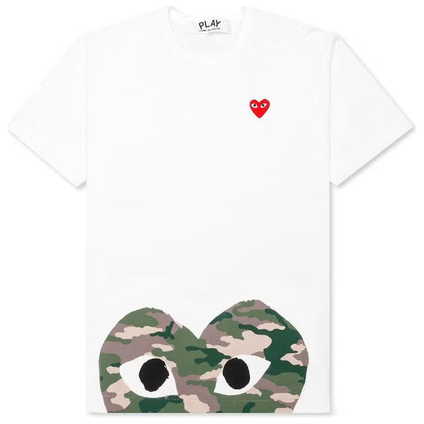 Comme Des Garcons Camo Edge Heart Tee “White”