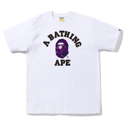 Bape A Bathing Ape College Tee "White/Purple"